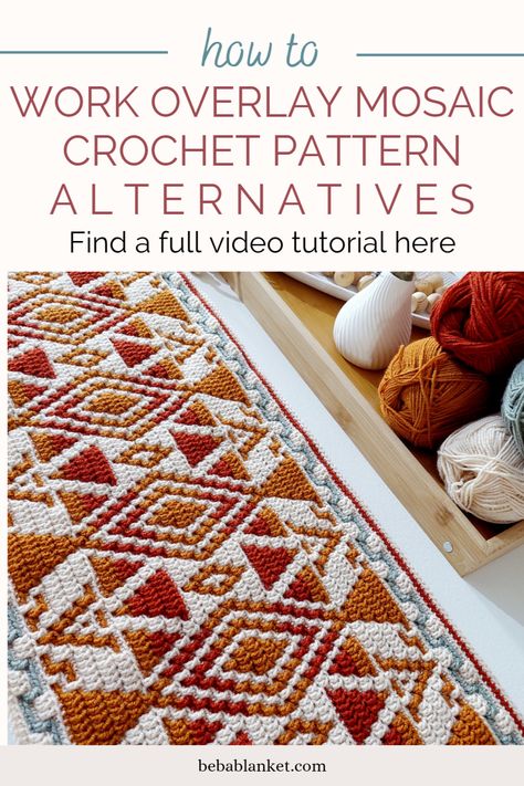 Dive into the colorful world of mosaic crochet with our easy-to-follow patterns. Perfect for both seasoned crochet enthusiasts and beginners. Plus, you'll have access to a comprehensive video tutorial to guide you every step of the way! Don't miss out on this creative opportunity of creating your gorgeous mosaic crochet blanket to snuggle in - watch the video tutorial now! Mosaic Crochet Written Pattern, Mosaic Crochet Tutorials Free, Overlay Mosaic Crochet Tutorial, How To Mosaic Crochet Step By Step, Mosaic Patterns For Beginners Simple, How To Do Mosaic Crochet, Mosaic Tunisian Crochet, Overlay Crochet Free Pattern, Mosaics Crochet