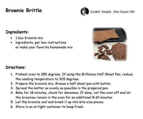 Brownie Brittle Recipe, Brownie Brittle, Box Brownies, Toffee Bits, Cooking Temperatures, Baked Goodies, Brownie Mix, And Just Like That, Pampered Chef