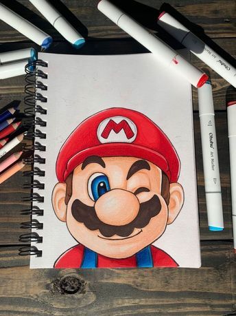 Mario Drawing Sketch, Super Mario Sketch, Mario Drawing, فن الرسم بالمسامير, Character Drawings, Posca Art, Pencil Drawings Easy, Easy Doodle Art, Cute Cartoon Drawings