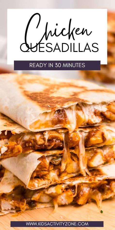 Alice Spring Chicken Quesadilla Recipe, Chicken Club Quesadilla, Quesadillas Recipes Chicken, Oven Chicken Quesadillas, Chicken Tender Quesadilla, Recipe For Chicken Quesadillas, Chicken Quasidia Recipes, Casidilla Recipes Chicken Quesadillas, Chicken Quesadillas Casserole