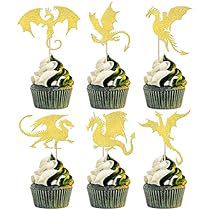 Dragon Cupcake Toppers, Fantasy Birthday, Dragon Cupcakes, Kids Birthday Party Cake, Baby Shower Party Themes, Medieval Dragon, Edible Cupcake Toppers, Birthday Cupcake, Cupcake Picks