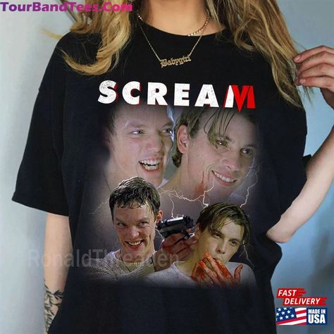 Scream 6 Shirt Sweatshirt Retro Movie Unisex Classic Check more at https://tourbandtees.com/product/scream-6-shirt-sweatshirt-retro-movie-unisex-classic/ Movie Tshirts, Scream 6, Scream Movie, Movie Shirts, Movie T Shirts, Colorful Hoodies, Personalized Products, Twill Tape, Top Trends