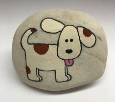 Diy Painted Rocks, Diy Paint Projects, Painted Rock Animals, Seashell Painting, Painted Rocks Kids, 강아지 그림, Painted Rocks Craft, Animals Dogs, Painted Rocks Diy