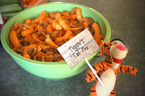 16_Tiggers Tail Mix | Amy | Flickr Tigger Tails, Tigger Baby Shower Ideas, Tigger Birthday Party, Tigger Party Ideas, Tigger Party, Pooh Bear Birthday Party Food, Tigger Themed Birthday Party, Tigger First Birthday Party, Tigger Tails Pretzels