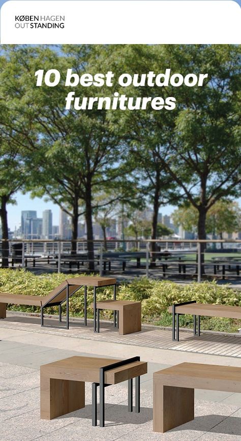 Street Bench Design, Urban Furniture Bench, Modern Outdoor Bench, Urban Furniture Design, Bench Design, Corner Furniture, Outdoor Benches, Furniture Packages, Park Landscape