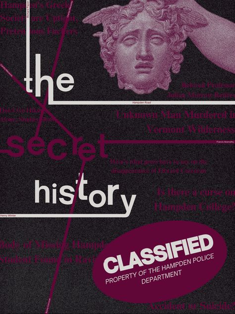 the secret history poster The Secret History Poster, History Poster, History Posters, Poster Ideas, The Secret History, Decor Idea, Police Department, The Secret, Literature