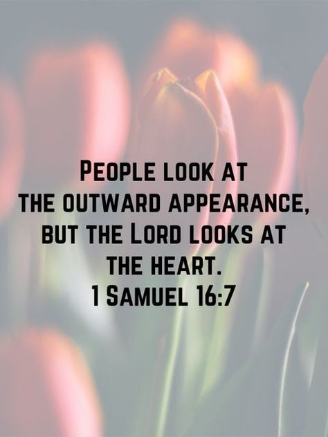 Pinterest God Looks At The Heart, 1 Samuel, Ayat Alkitab, Biblical Verses, Prayer Scriptures, Inspirational Bible Quotes, Bible Verses Quotes Inspirational, Biblical Quotes, The Perfect Guy