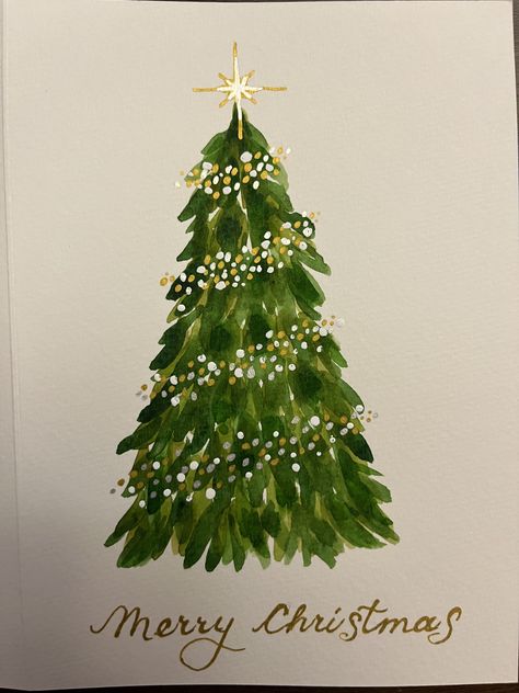 Christmas Cards Acrylic Paint, Acrylic Paint Christmas Cards, Acrylic Christmas Cards, Card Painting Ideas Acrylic, Painting Ideas Acrylic Easy, Christmas Card Painting Ideas, Card Painting Ideas, Christmas Card Painting, Christmas Cards Handmade Kids