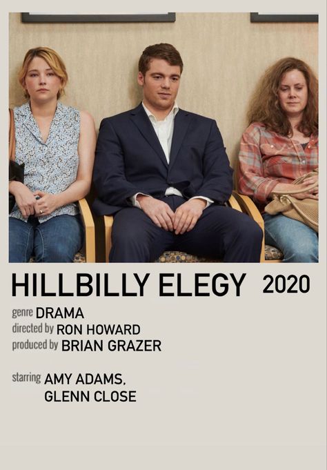 Hillbilly Elegy Movie, Hillbilly Elegy, Ron Howard, Glenn Close, Amy Adams, Movie Poster, Drama, Film, Movie Posters