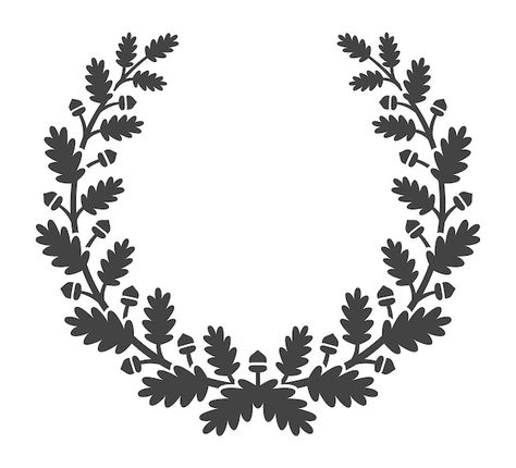 Oak wreath. leaves laurwl branches succe... | Premium Vector #Freepik #vector #forest-frame #leaf-wreath #ribbon-border #royal-frame Wreath Of Leaves, Oak Leaf Wreath, Oak Wreath, Success Symbol, Royal Frame, Wreath Ribbon, Wreath Illustration, Oak Leaves, Leaf Wreath