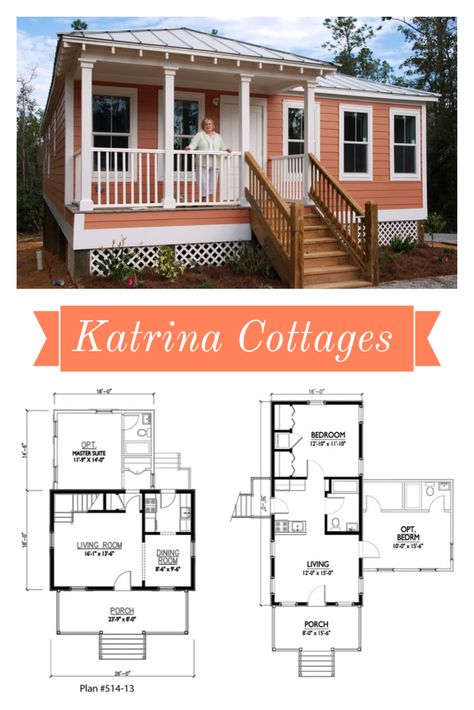 Colonial Tiny House, Katrina Cottage Plans, Victorian Style Tiny House, Katrina Cottage, Diy Tiny House Plans, Coast Decor, Cottage Floor Plan, Cottage Flooring, Building A Small House