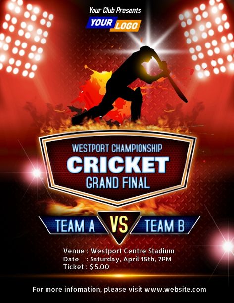 Cricket tournament flyer design Flyer (US Letter). Tags: creative cricket championship poster design, cricket club event poster, cricket game schedule, cricket league match schedule, cricket tournament flyer template, Sports Team Schedules, Cricket Posters , Cricket Posters Cricket Poster Design Graphics, Cricket Flyer Design, Cricket Tournament Poster Design, Cricket Poster Creative, Tournament Flyer Design, Rooftop Bar Nyc, Cricket Posters, Cricket Tournament, Rooftop Bars Nyc