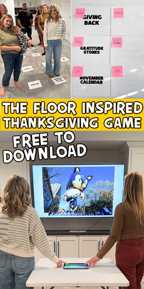 This Thanksgiving game inspired by the floor game show is the perfect Thanksgiving family game! Great for playing with Thanksgiving Day! Kid Holiday Games, Disney Party Games, Thanksgiving Family Games, Fun Thanksgiving Games, Girls Night Movies, Youth Group Games, Game To Play, Party Plan, Perfect Thanksgiving