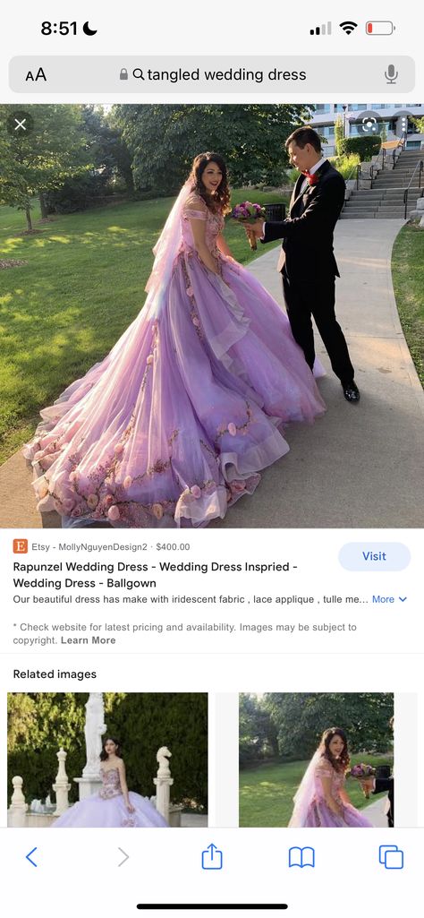 Tangled Wedding Dress, Rapunzel Wedding Dress, Rapunzel Wedding, Tangled Wedding, Inspired Wedding Dress, Iridescent Fabric, Wedding Song, Goth Wedding, Lesbian Wedding