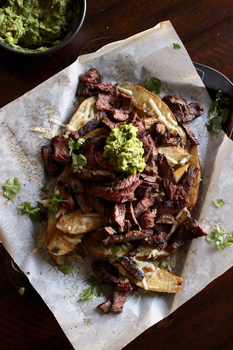 Steak Frites & Guacamole | Easy and Delicious Family Friendly Recipes | Arizona | Modern Crumb Russet Potato Fries, Southwest Food, Guacamole Ingredients, Bar Snacks, Delicious Steak, Family Friendly Recipes, Fresh Guacamole, Meat Steak, Easy Steak