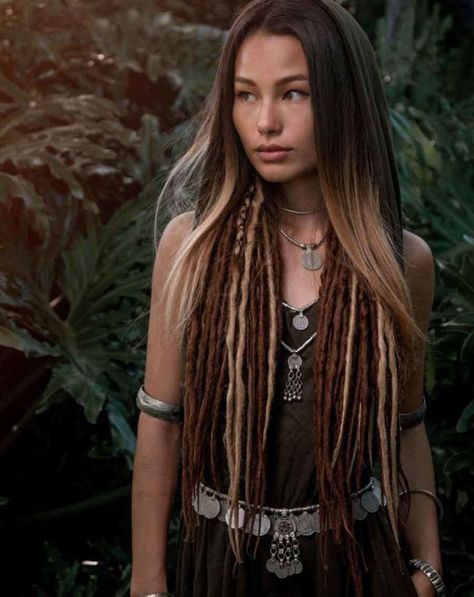 Hairstyles For Dreadlocks, Faux Dreadlocks, Partial Dreads, Long Dreads, Hair Extensions For Short Hair, Stylish Hairstyles, Beautiful Dreadlocks, Viking Hair, Hippie Hair