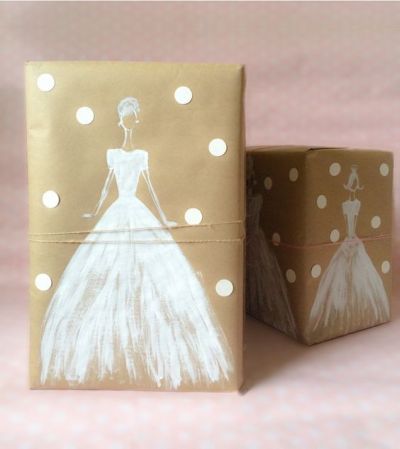 Bridal Shower Gift Wrapping Ideas, Creative Wrapping, Bridal Shower Gifts For Bride, Paper Wrap, Bridal Gift Wrapping Ideas, Kraft Paper Wrapping, Wedding Gift Wrapping, Fashion Crafts, Diy Wrap