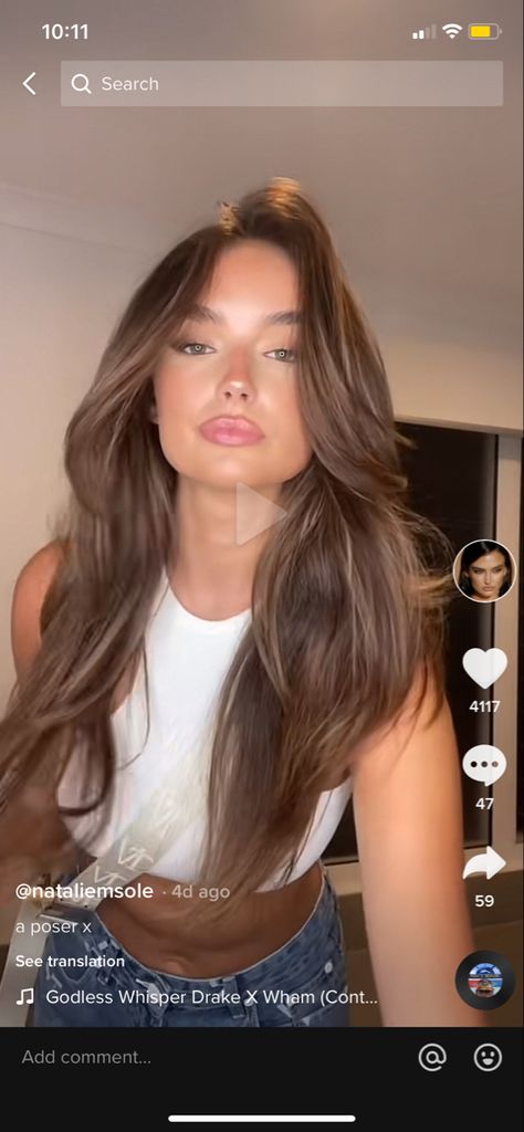 Daniella Love Island Hair, Layered Honey Brown Hair, Hazelnut Brown With Highlights, Hair Color For Light Brown Eyes Olive Skin, Sophia Culpo Hair, Honey Burnett Hair, Deep Ashy Brown Hair, Passion Conference Outfit Ideas, Light Brunette Hair No Highlights