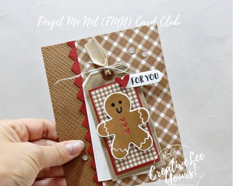 Gingerbread Man Christmas Cards Handmade, Christmas Cards Handmade Snowman, Stampin Up Gingerbread Cards, Gingerbread House Cards Ideas, Gingerbread Man Cards, Gingerbread Man Christmas Card, Gingerbread Man Card, Gingerbread Christmas Card, Gingerbread Friends