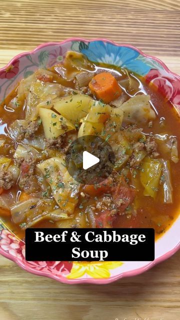 Crockpot Cabbage Soup, Beef And Cabbage Soup, Cabbage Soup Crockpot, Cabbage Potato Soup, Canned Diced Tomatoes, Beef Cabbage Soup, Ground Beef And Cabbage, Crockpot Soup, Soup With Ground Beef