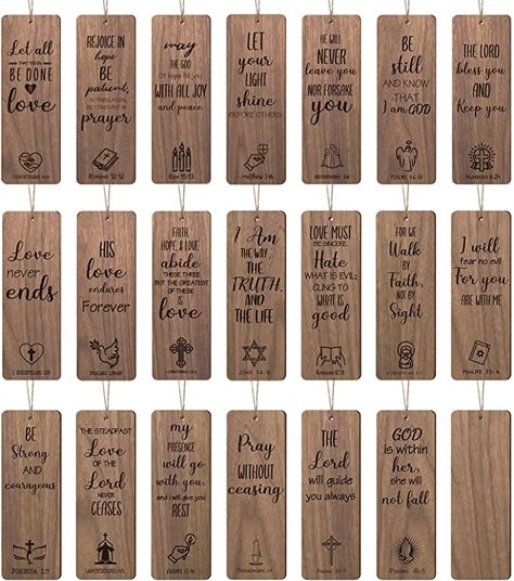 40 Pieces Religious Bookmarks Vintage Wooden Christian Bookmarks Inspirational Religious Gifts Baptism Christian Bookmarks Bible Verses Bookmarks for Women Men Book Lovers Supplies, 5.12 x 1.77 Inches Bookmarks Vintage, Christian Bookmarks, Baptism Christian, Religious Gifts, Book Lovers, Women Men, Verses, Bible Verses, Bible