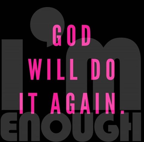 “In the middle great trials and intense struggles remembering what God has done before can be a great encouragement to our faith. If God did it before, He can and will do it again! Trust God. His track record is proven!” #ImEnough #TheImEnoughExperience God Did It Again, God Did, God Did It, Scriptures Quotes, Trust Gods Timing, God's Timing Is Perfect, Christian Scriptures, Combination Fashion, Beautiful Bible Verses