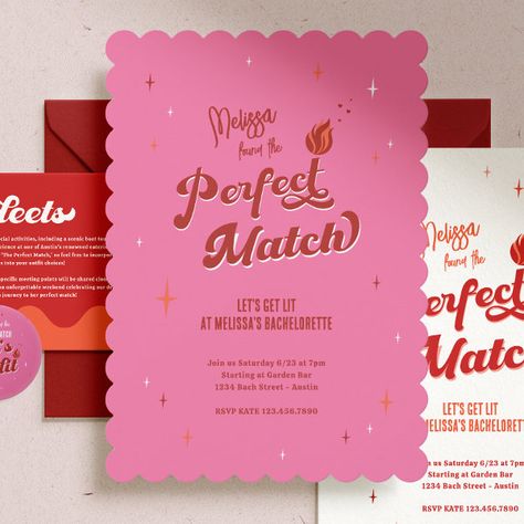 Perfect Match Bachelorette Party Invitation Perfect Match Bachelorette, Ibiza 2024, Themed Bachelorette Party, Bachelorette Theme, Themed Bachelorette, Bachelorette Party Invitation, Bachelorette Themes, Bachelorette Invitations, Bachelorette Party Games