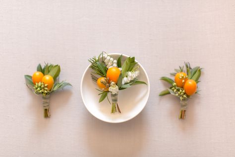 Orange And White Boutonniere, Sicilian Wedding Bouquet, Kumquat Boutonniere, Citrus Boutonniere, Kumquat Bouquet, Kumquat Wedding, Men Bouquet, Wedding Martini, Ojai Valley Inn And Spa