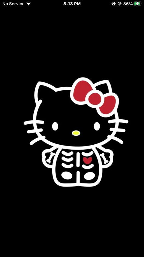 Hello Kitty Black Background, Black Hello Kitty Wallpaper, Hello Kitty Halloween Wallpaper, Hello Kitty Backgrounds, Hello Kitty Halloween, Iphone Homescreen Wallpaper, Black Halloween, Orange Background, Homescreen Wallpaper