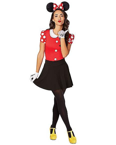 Adult Minnie Mouse Costume, Mouse In The House, Halloween Spirit Store, Disney Attire, Eve Costume, Mickey Mouse Dress, Gloves Dress, Mickey Mouse Costume, Minnie Mouse Costume