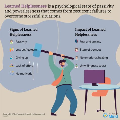 What Is Learned Helplessness and How Can You Unlearn It? Learned Helplessness Quotes, Perception Psychology, Teaching Psychology, Types Of Psychology, Psychology 101, Learned Helplessness, Human Psychology, Healthy Book, Cognitive Behavior