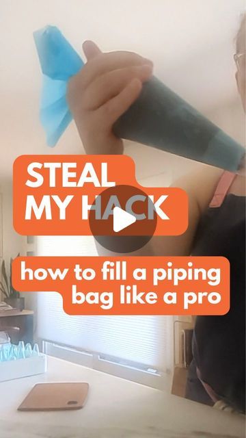 Make Bake Cookie & Cake Decorating | Kristina Schlegel on Instagram: "Do you make a HUGE MESS when you bake? Piping bags seem to be something people find difficult to use! I'm breaking down for you in a series of videos how to fill, hold and use piping bags so you can learn to decorate effortlessly, just like the pros.

Because if you dream of being that mom or friend who bakes effortlessly for friends and family, I can help you get there. Professional bakers have learned how to work more EFFICIENTLY in the kitchen. If you want to bake more often, make sure you have the right tools and techniques to help you get there. It's hard to try new recipes and master your favorites if your set up and techniques are a hot mess. 

Baking is my love language and I can help it become yours! Follow me @ How To Set Up Piping Bag, How To Fill A Piping Bag Video, Bag Video, Piping Bag, My Love Language, Love Language, How To Work, Hot Mess, You Dream