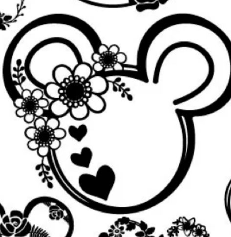 Mickey Mouse Flowers, Disney Tattoos, Disney, Flowers