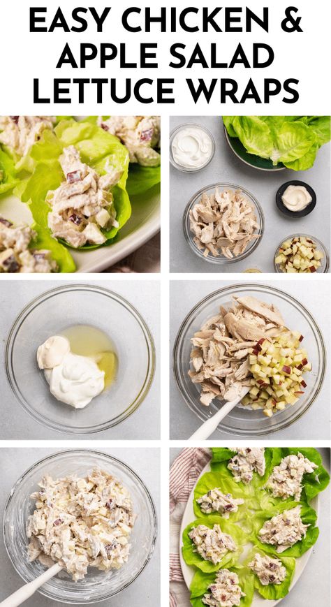 Lettuce Wrap Ideas, Simple Chicken Salad Recipe, Recipe For Chicken Salad, Simple Chicken Salad, Slow Cooker Meal Prep, Bibb Lettuce, Easy Lettuce Wraps, Chicken Salad Sandwiches, Lettuce Recipes