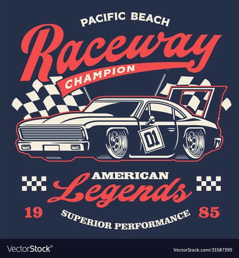 Nascar Graphic Design, Race Car Design Graphics, Car Shirt Design, Mecha Illustration, Racing Women, Typography Shirt Design, Vintage Template, Racing Posters, Graphic Poster Art