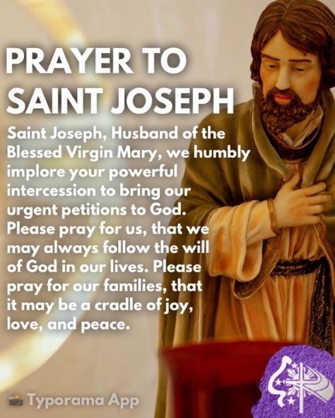 Solemnity Of St. Joseph, Saint Joseph Prayer, St Joseph Feast Day, Prayer To St Joseph, Sacred Heart Novena, Saints Prayers, Feast Of St Joseph, Catholic Saints Prayers, St Joseph Prayer