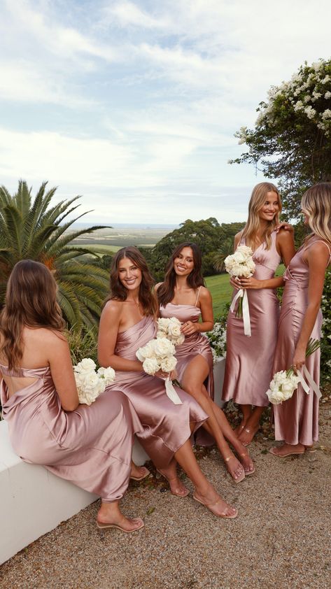 Bridesmaid Dresses - Billy J Pink Bridesmaid Dresses Midi, Wedding And Bridesmaid Dresses, Dusty Pink Satin Bridesmaid Dresses, Mauve Silk Bridesmaid Dress, Satin Rose Bridesmaid Dress, Muave Bridesmaid Dresses, Champagne Pink Bridesmaid Dresses, Wedding Bridesmaid Dresses Pink, Bridesmaid Dresses Dusty Pink