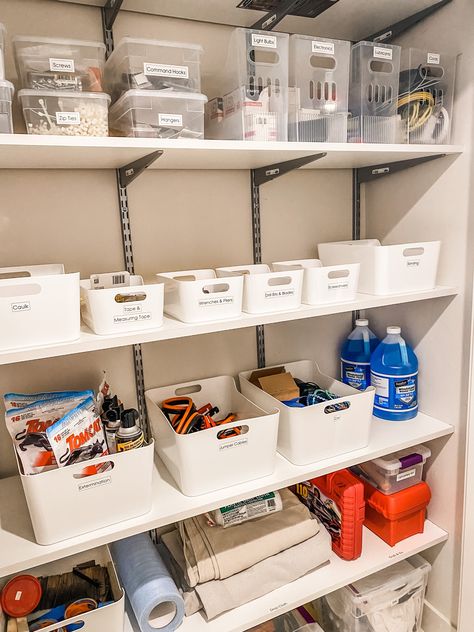 Tool Closet Organization, Tool Closet, Tools Organization, Garage Closet, Bathroom Closet Organization, Utility Closet, Hardware Storage, Storage Closet, Bathroom Closet