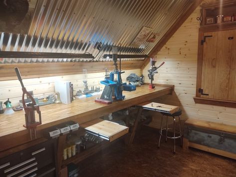 Reloading Desk, Prepper Room, Hunting Man, Closet Conversion, Reloading Room, Reloading Press, Reloading Bench, Shed Cabin, Future Shop