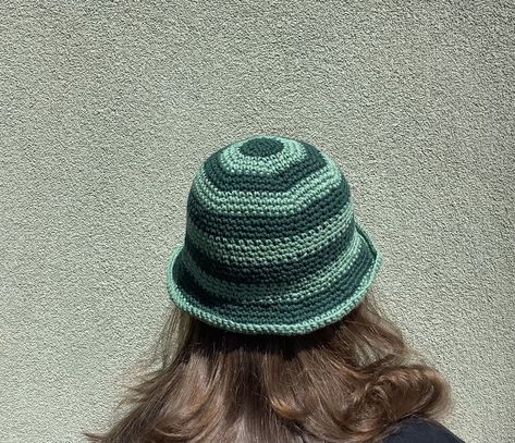 Fern Crochet, Green Bucket Hat, Bucket Hat Pattern, Crochet Bucket, Crochet Business, Crochet Bucket Hat, Crochet Fashion Patterns, Diy Crochet Projects, Crochet Hat Pattern