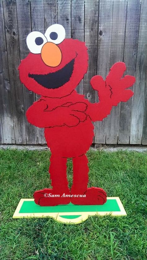 Elmo cutout, Elmo Birthday party, Elmo decorations, Sesame Street party Sesame Street Cutouts, Elmo Cutout, Elmo Decorations, Blaze And The Monster Machines Party, Elmo Birthday Party, Sesame Street Birthday Party, Elmo Party, Sesame Street Party, Elmo Birthday