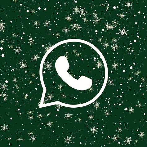 Green Whatsapp Icon, Whatsapp App Icon, Winter Homescreen, Merry Chrysler, Icons Christmas, Icon Christmas, Icon Background, Whatsapp Icon, Christmas Apps