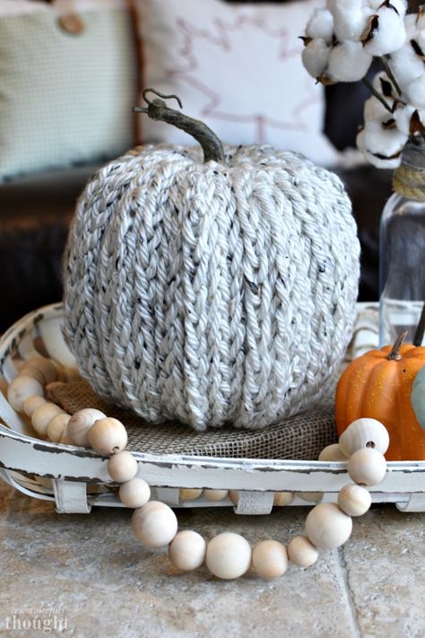 Finger Knitted Yarn Pumpkin #diypumpkin #pumpkin #falldecor #diyfalldecor #awonderfulthought Finger Knitting Projects, Finger Crochet, Fun Fall Crafts, Finger Knitting, Fall Halloween Crafts, Fall Crafts Diy, Autumn Crafts, Diy Pumpkin, Pumpkin Crafts