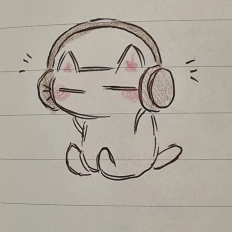 Cat Doodle, A Cat, Sketch, Music