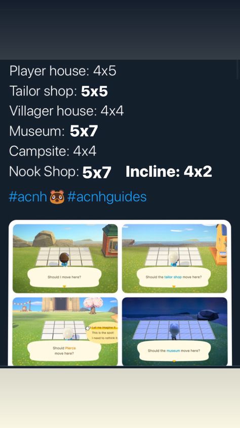 Animal Crossing Size Guide, Acnh 3 Tier Neighborhood, Secret Island Animal Crossing, Animal Crossing Design Ideas Island, Acnh House Size Guide, 5 Star Island Requirements Acnh, Acnh Building Sizes, Animal Crossing Neighborhood Layout, Acnh Neighborhood Designs Layout