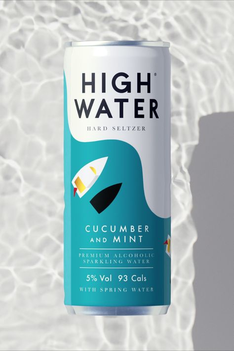 Sparkling Water Packaging, Mineral Water Brands, Creative Wine Label, Craft Beer Packaging, Beer Packaging Design, Brand Packaging Design, Studio Building, Illustration Beach, Boat Illustration