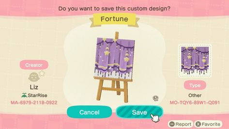 Acnh Tarot Stall, Animal Crossing Purple Design, Acnh Witch Path, Acnh Pastel Goth Codes, Witch Animal Crossing Custom Designs, Purple Acnh Island, Acnh Fortune Teller Stall, Acnh Stained Glass Code, Acnh Witchy Code