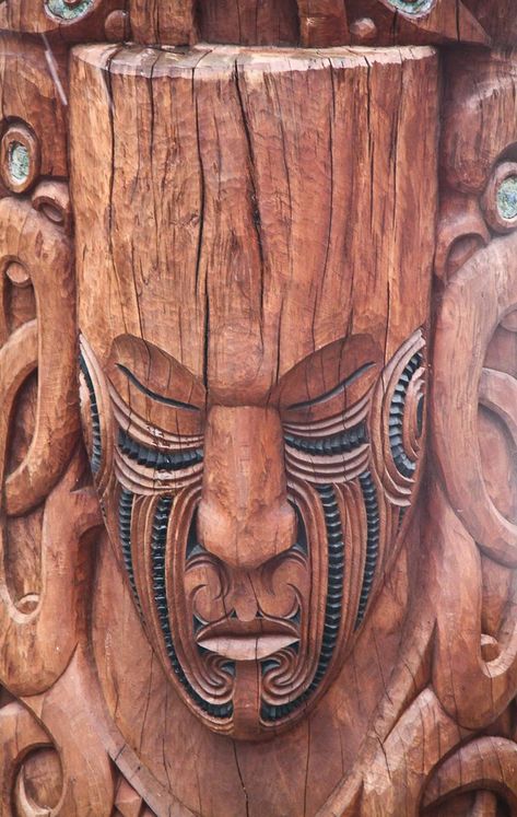 All sizes | Maori Art, Wood Carving, Rotorua, New Zealand | Flickr - Photo Sharing! Rotorua New Zealand, Wood Carving Faces, Tiki Statues, Tiki Totem, Polynesian Art, Maori Designs, Māori Culture, Tiki Art, New Zealand Art