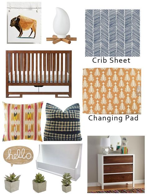 Modern boho adventure nursery for a boy. Mustard, navy and wood elements along with succulents! Nursery Curtains Boy, Nursery Mood Board, Modern Boho Nursery, Baby Nursery Ideas, Twins Nursery, Adventure Nursery, Nursery Curtains, Baby Sleep Problems