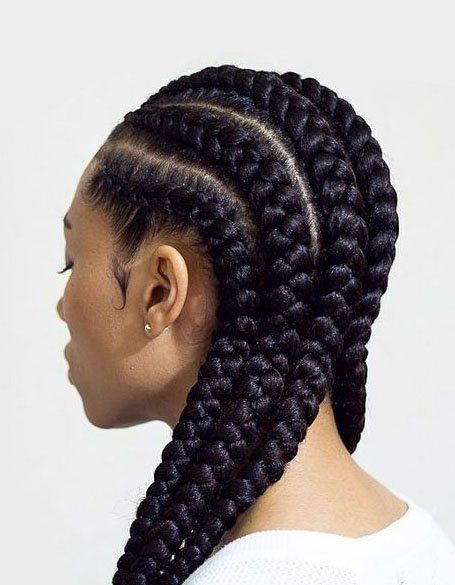 21 Coolest Cornrow Braid Hairstyles in 2020 - The Trend Spotter Big Cornrow Braids, Two Cornrow Braids, Cornrows With Weave, Big Cornrows, Long Cornrows, Goddess Braids Hairstyles, Types Of Braids, Crochet Braid, Braids With Weave